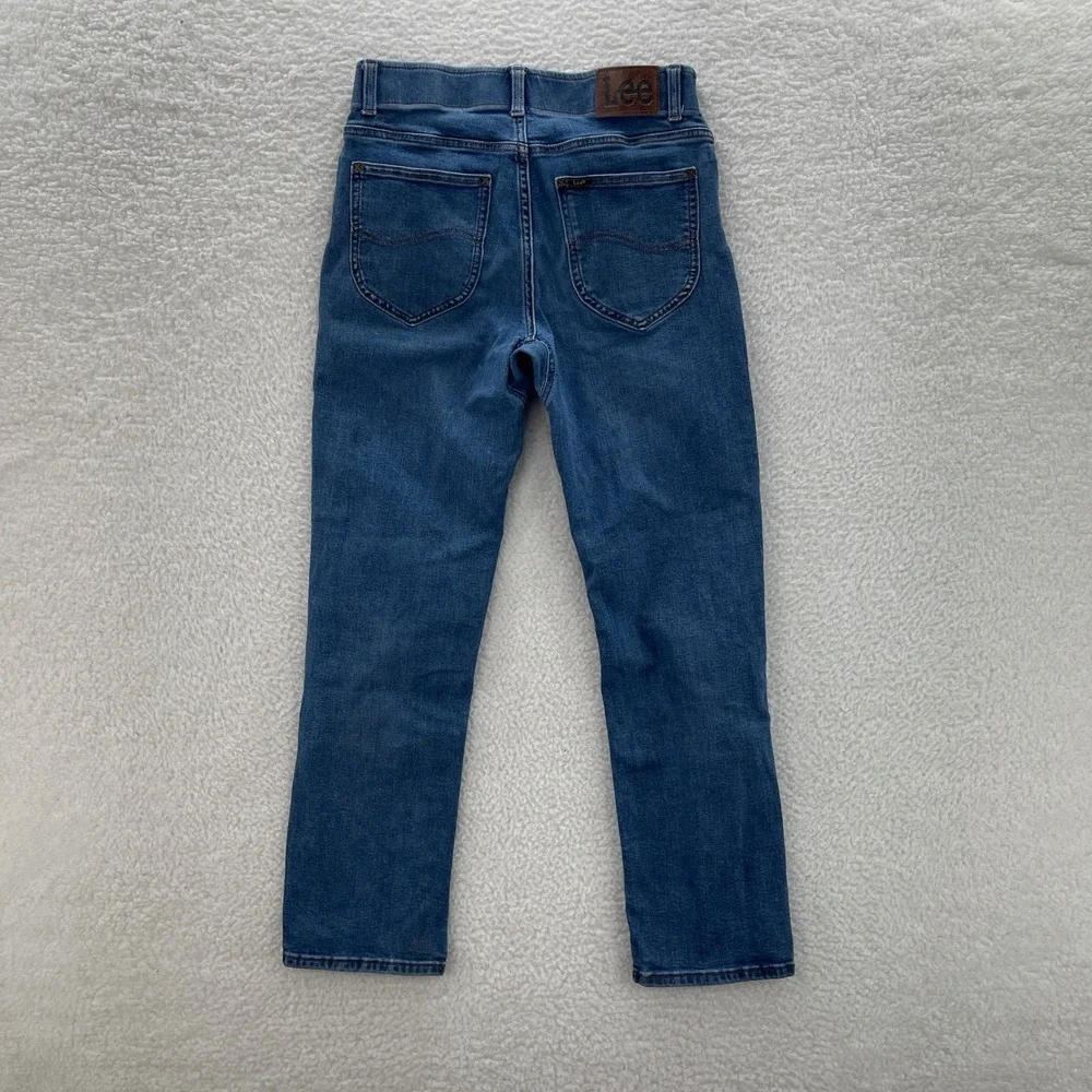 Lee Jeans Mens 32x32 Blue Extreme Motion Regular Straight Leg Stretch Workwear